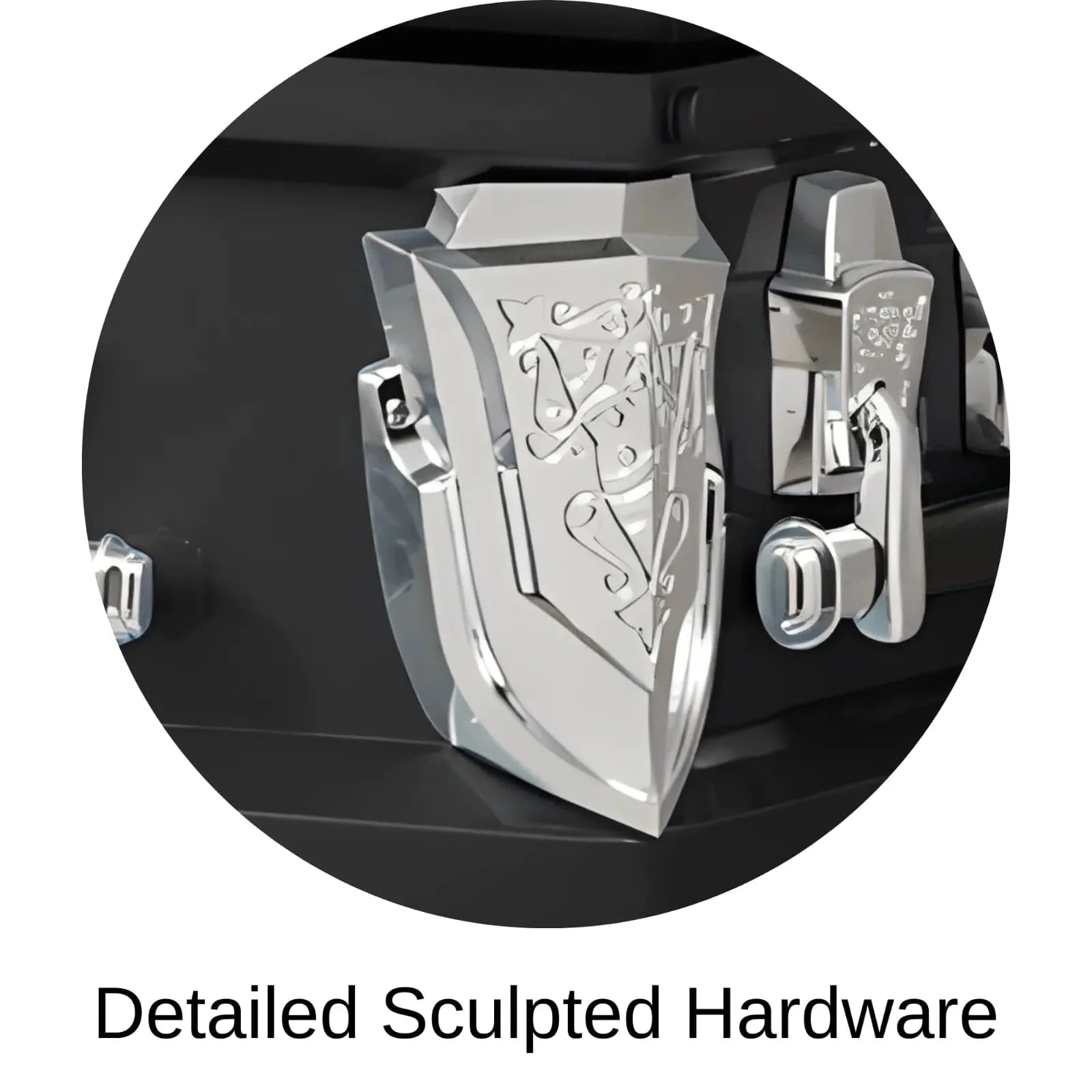 Detailed Sculpted Hardware Of Titan Cambridge Series Casket 
