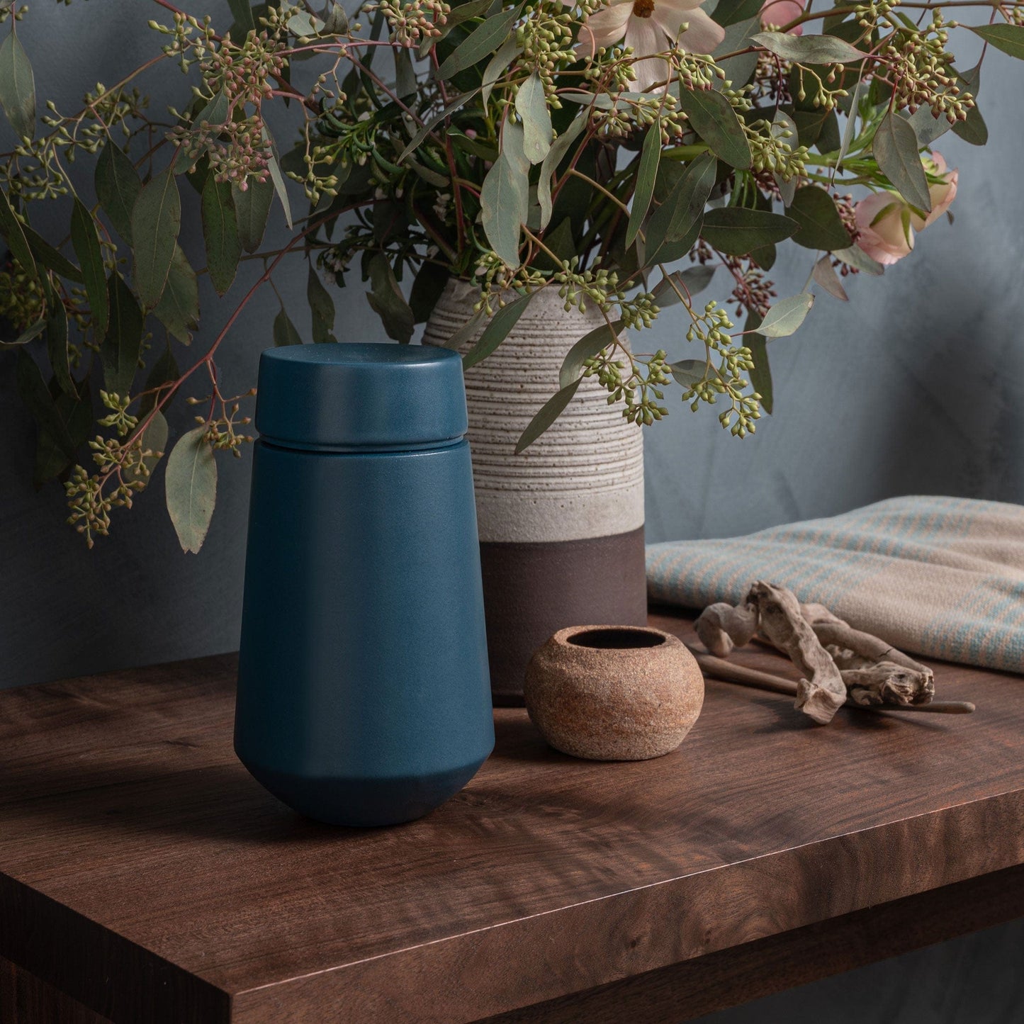 Aegis Ceramic Urn |  Teal Keepsake Urn