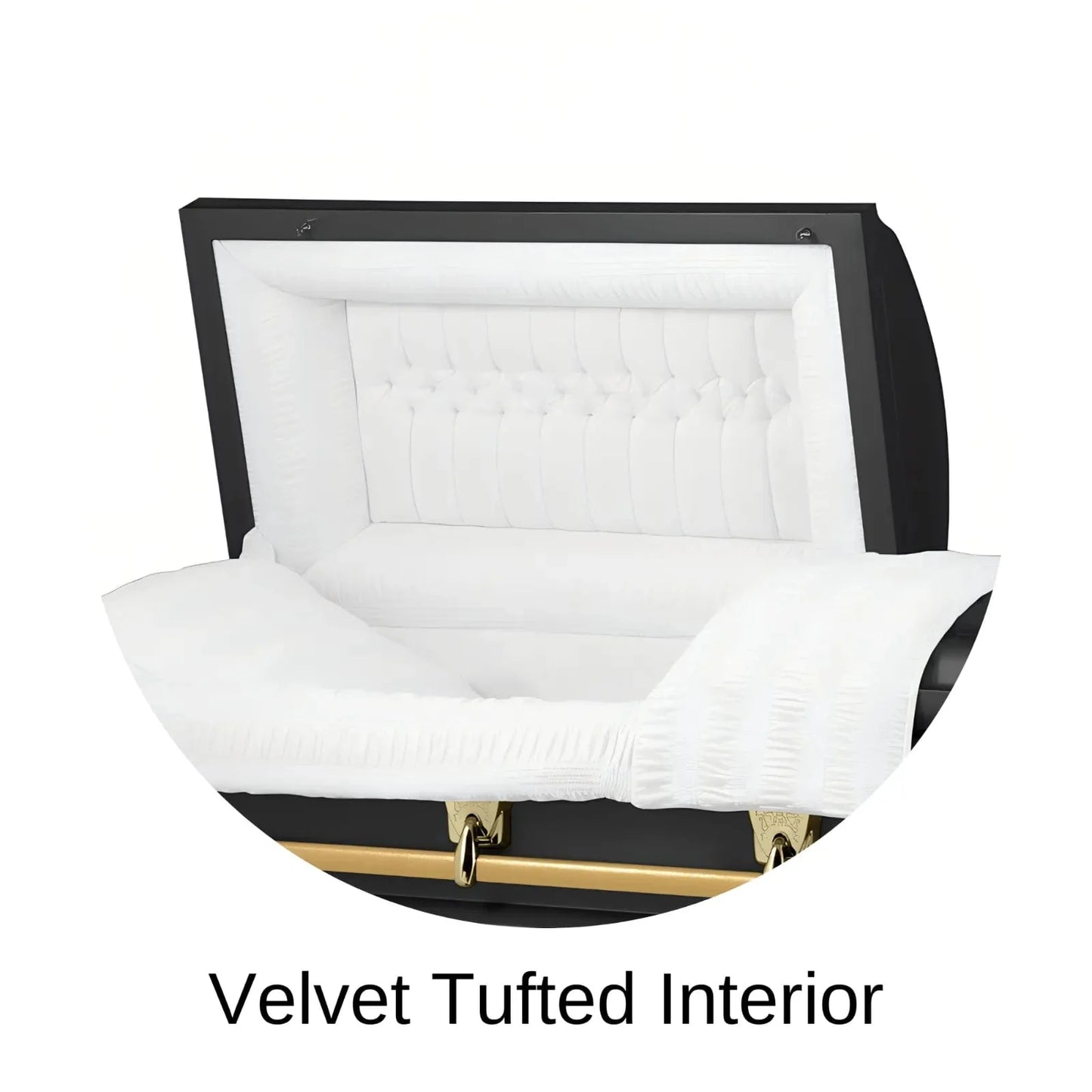 Velvet Tufted Head Panel Of Titan Cambridge Series Casket 