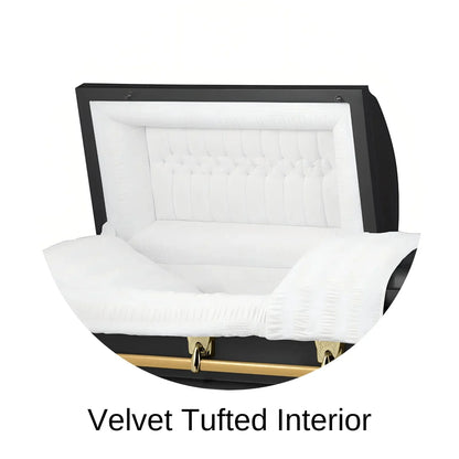 Velvet Tufted Head Panel Of Titan Cambridge Series Casket 