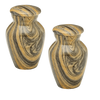 Pair of Keepsake Urns - Weather Woody | Hydro-Painted Keepsake Urns